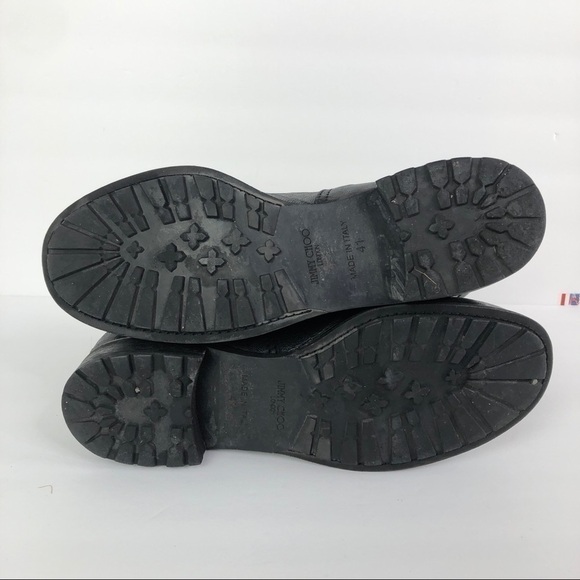 Jimmy Choo Youth Black Leather Biker Boots - Picture 11 of 11